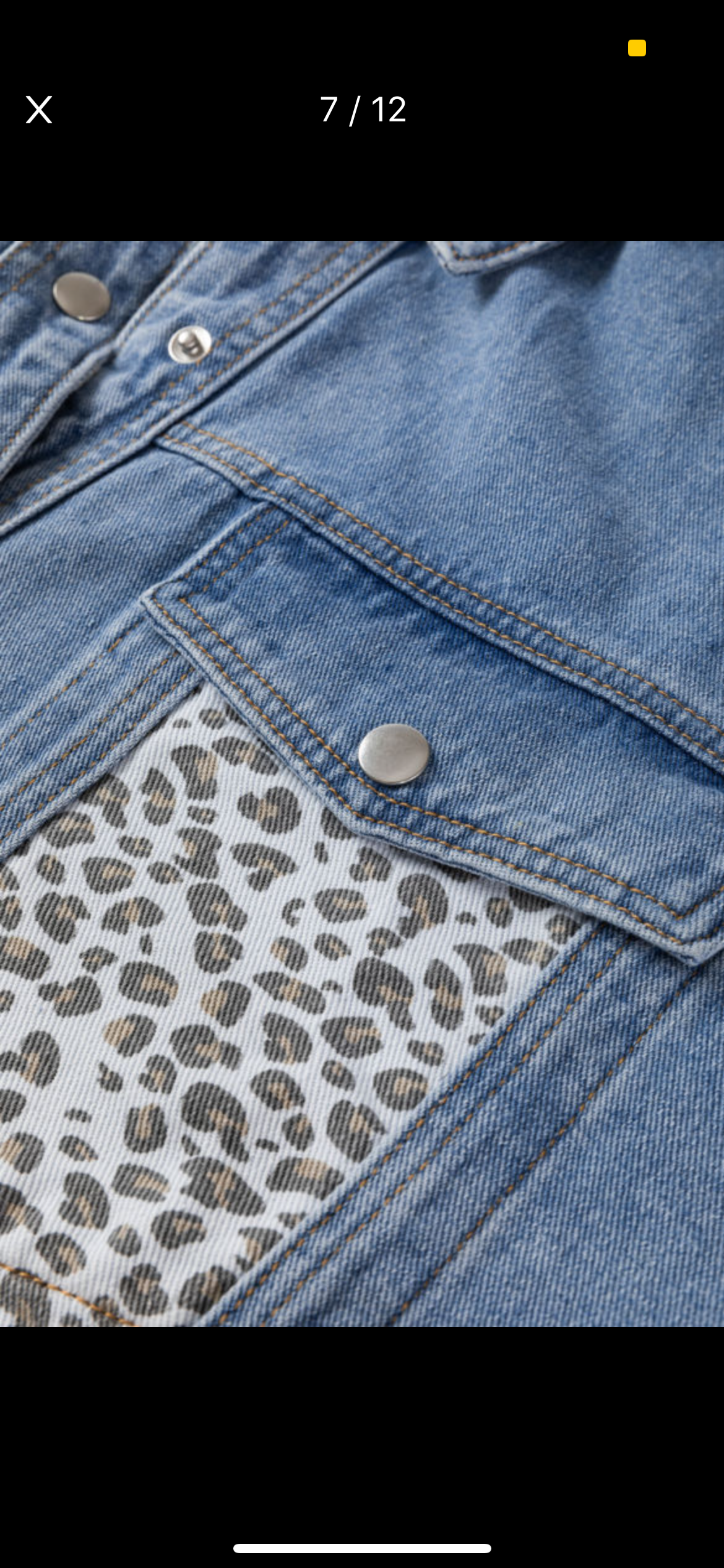 Curvy Leopard Denim Jacket