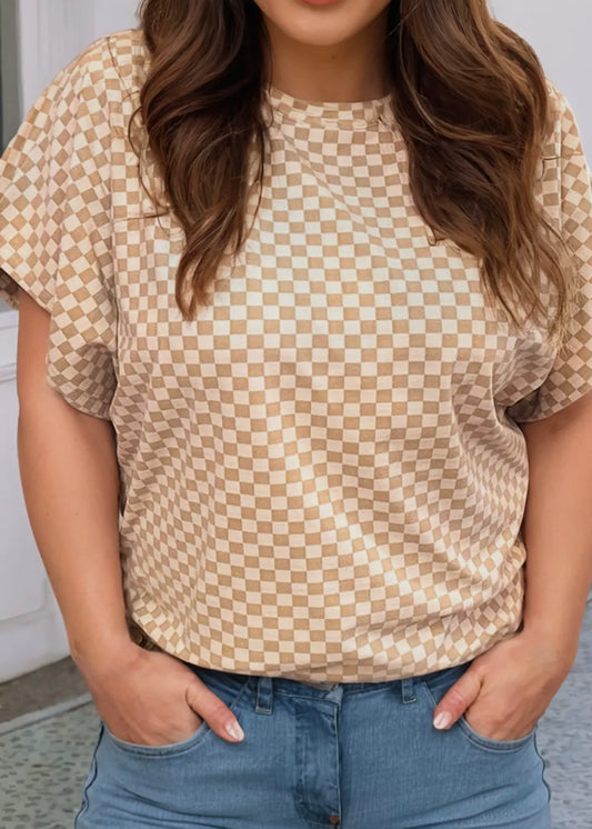 Checker Tan Top
