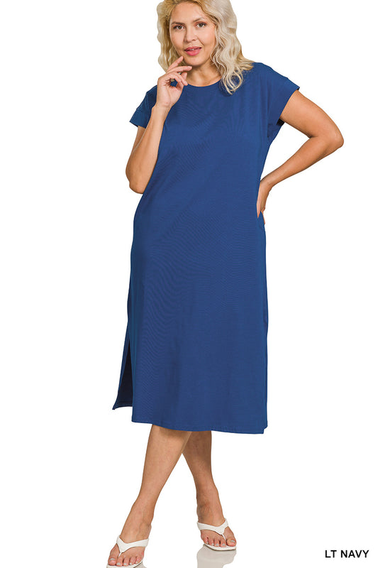 Curvy Light Navy Dress
