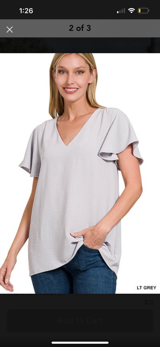 Flowy Sleeve Zenana Top