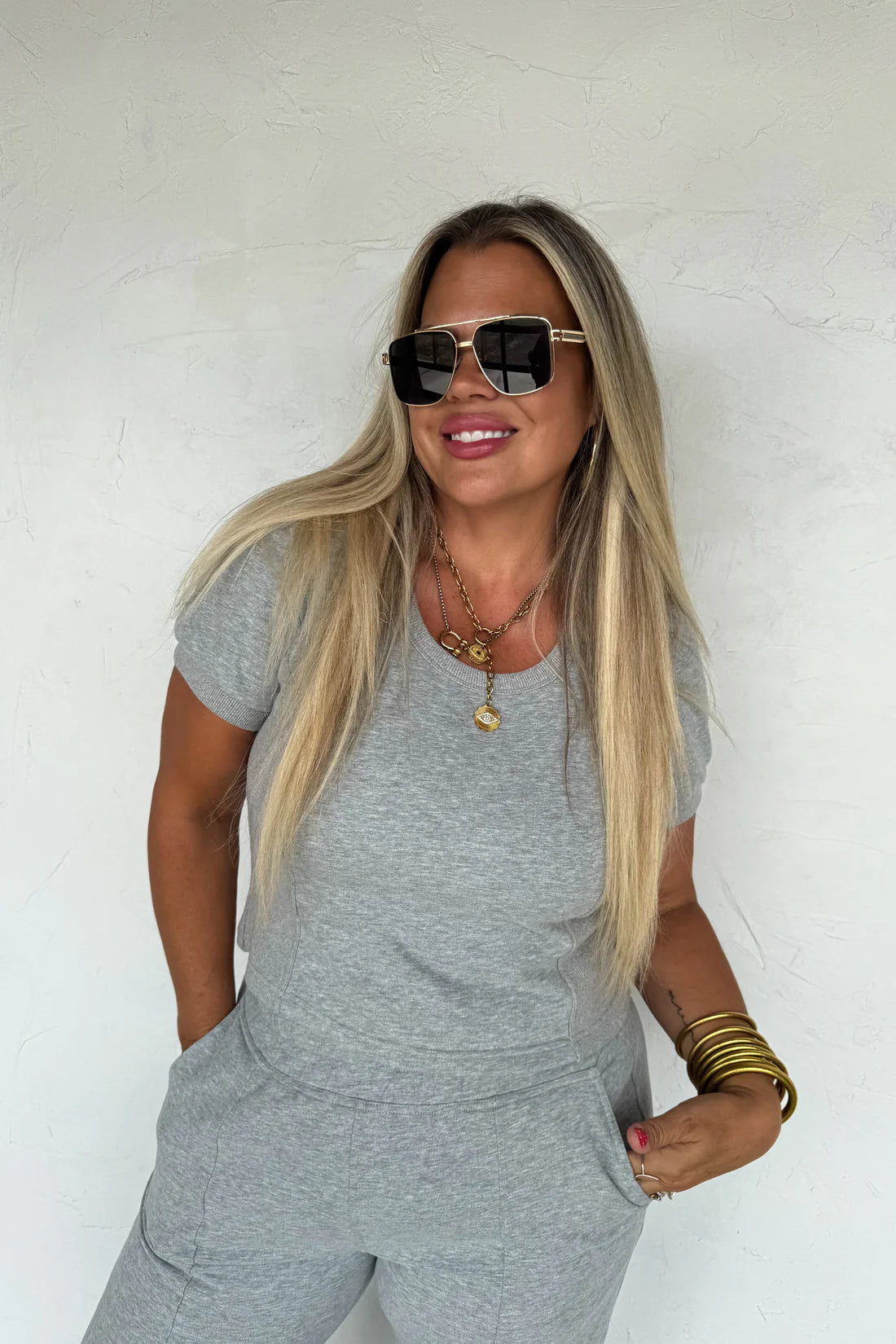 Stay In Crop Pant Set Blakely